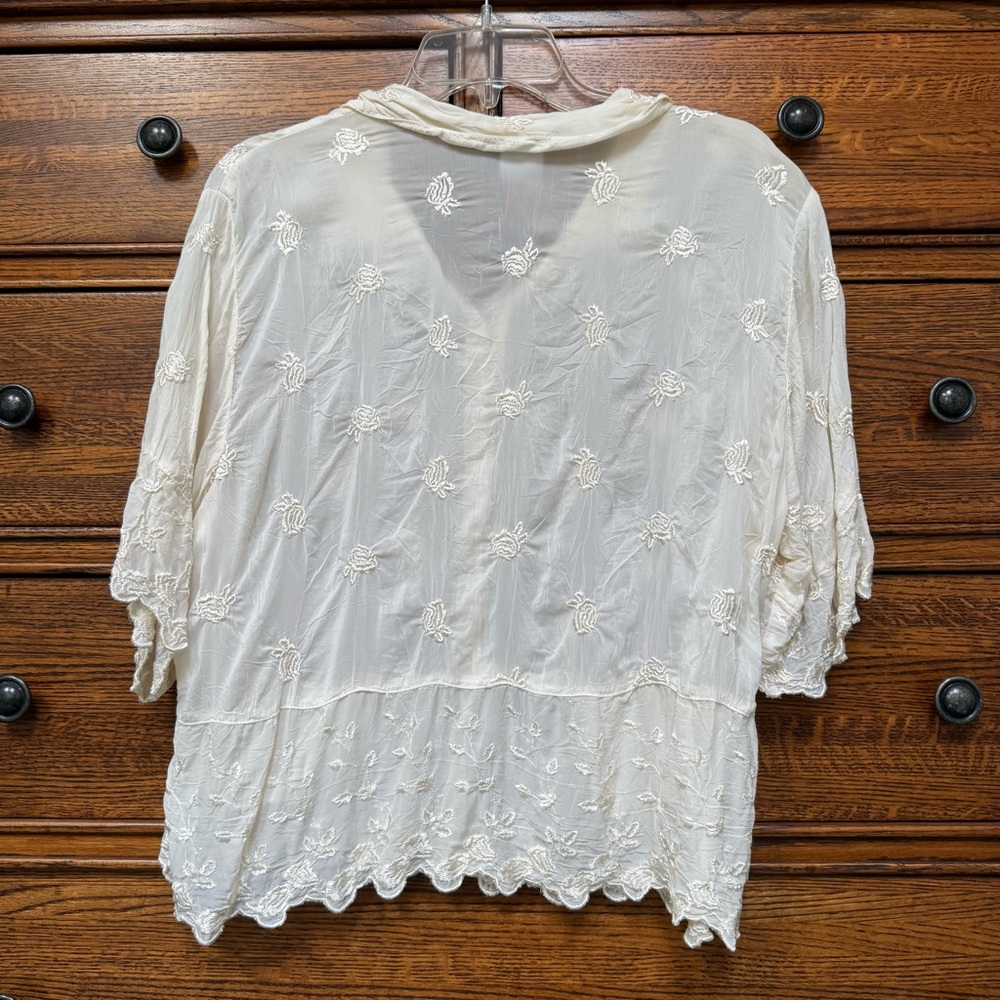 Johnny Was Embroidered Blouse size XL - Picture 2 of 14